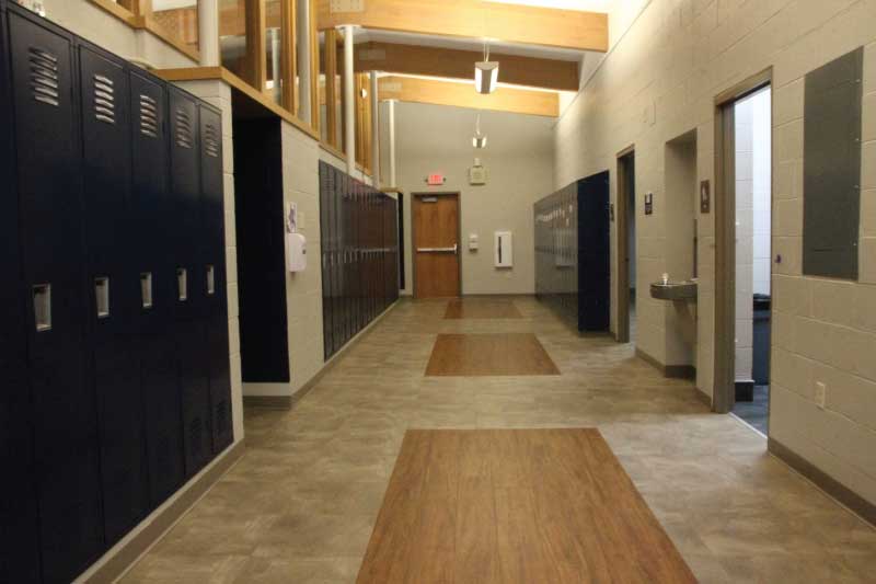 locker-hall Hallway with Lockers